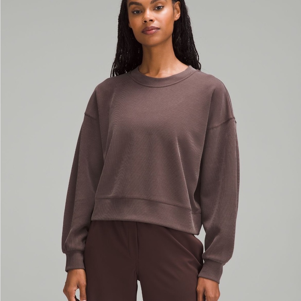 Ribbed Softstreme Perfectly Oversized Cropped Crew